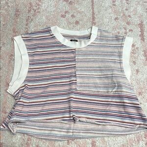 Urban outfitters striped crop tank